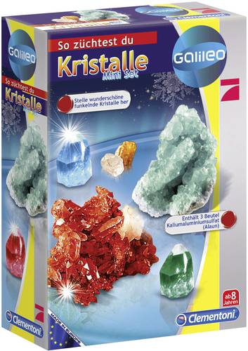 Clementoni 69936 Galileo - Kristalle Mini Set Kristalle Experimentierkasten ab 12 Jahre